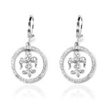 Fleur-de-Lis-in-One-Circle-Earrings